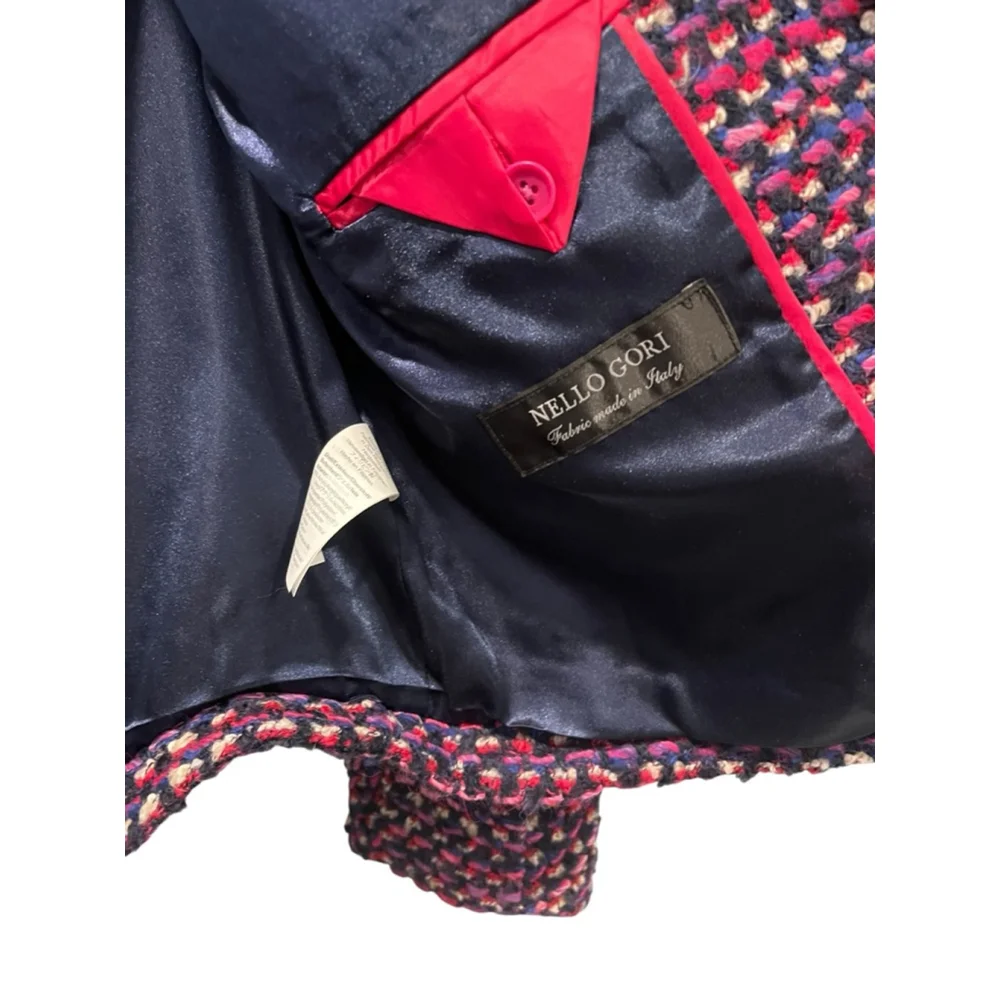 J. Crew Lady Jacket Italian Tweed Nello Gori Mill Blazer Size Medium Wool Mohair - Picture 6 of 10